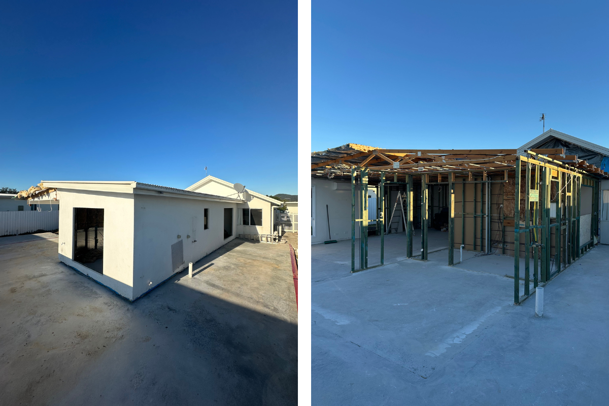 Before and after general demolition project